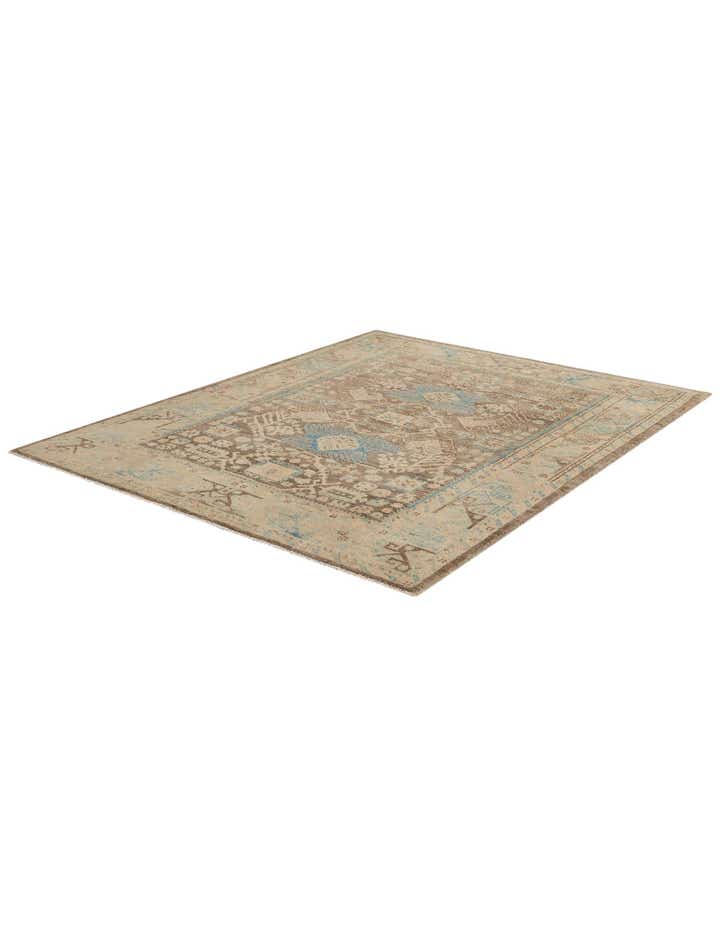 4' 11 x 6' 2 Hand Knotted Oushak Wool Rug