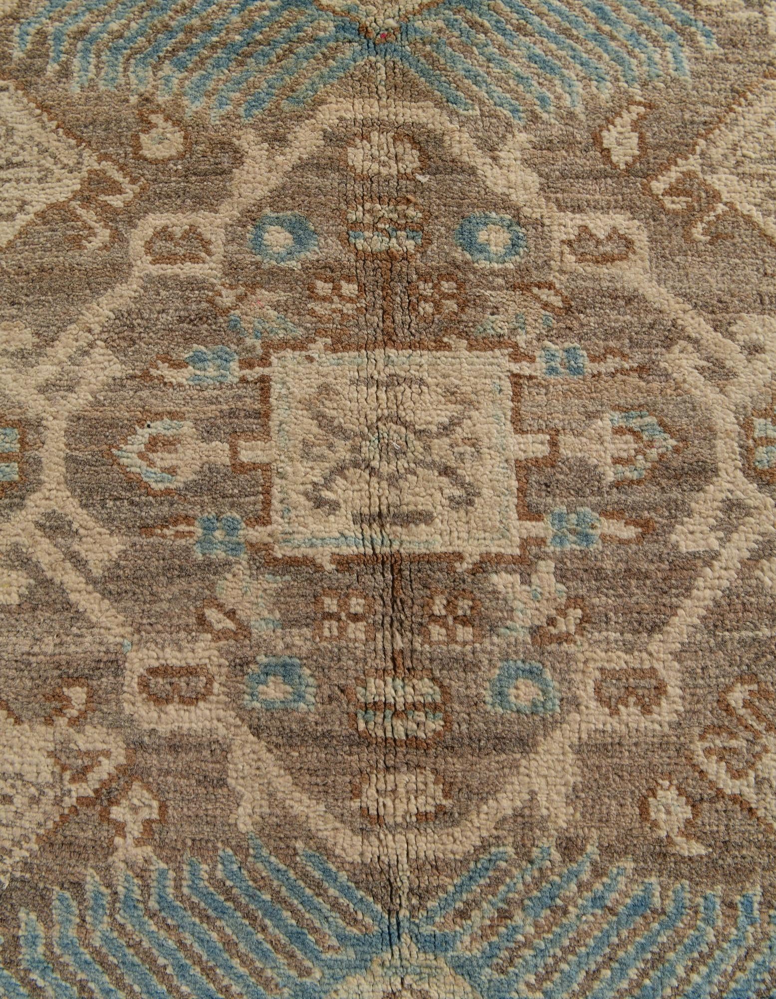 4' 11 x 6' 2 Hand Knotted Oushak Wool Rug