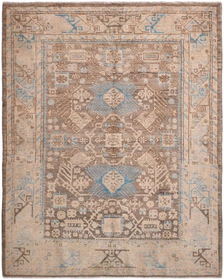 4' 11 x 6' 2 Hand Knotted Oushak Wool Rug
