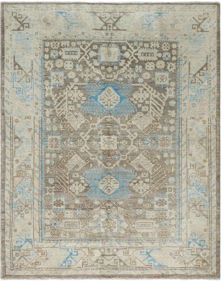 4' 11 x 6' 2 Hand Knotted Oushak Wool Rug