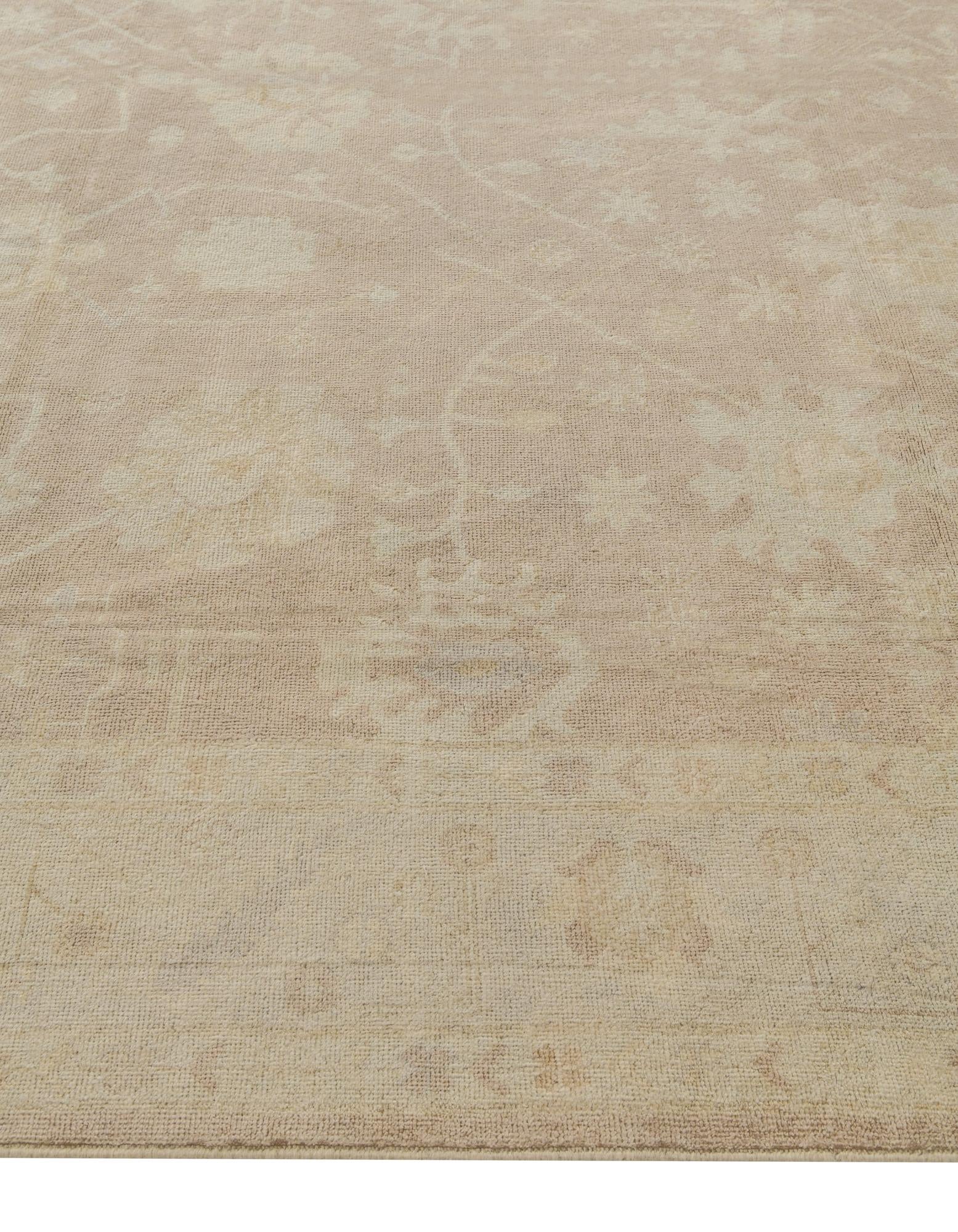 8' x 9' 10 Hand Knotted Oushak Wool Rug