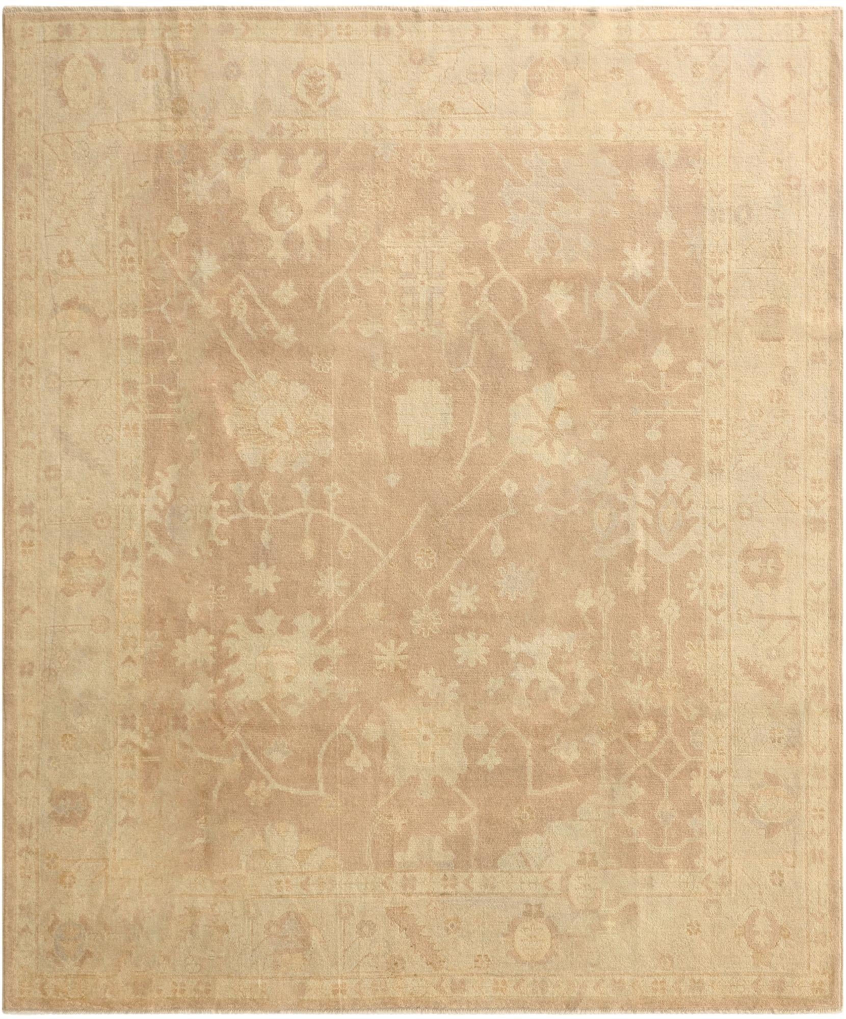 8' x 9' 10  Hand Knotted Oushak Wool Rug