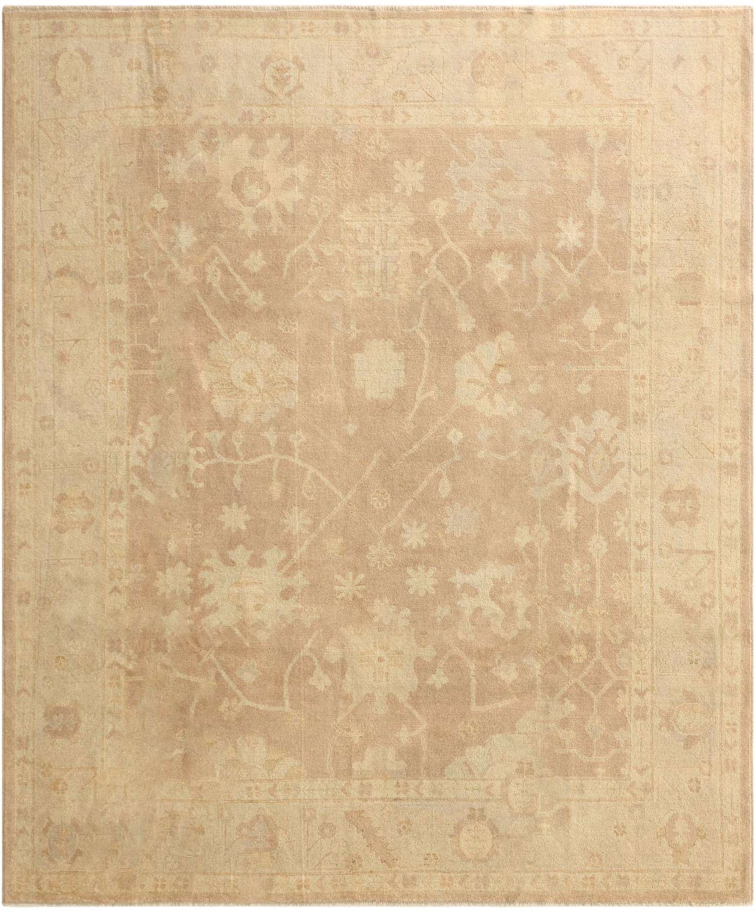 8' x 9' 10 Hand Knotted Oushak Wool Rug