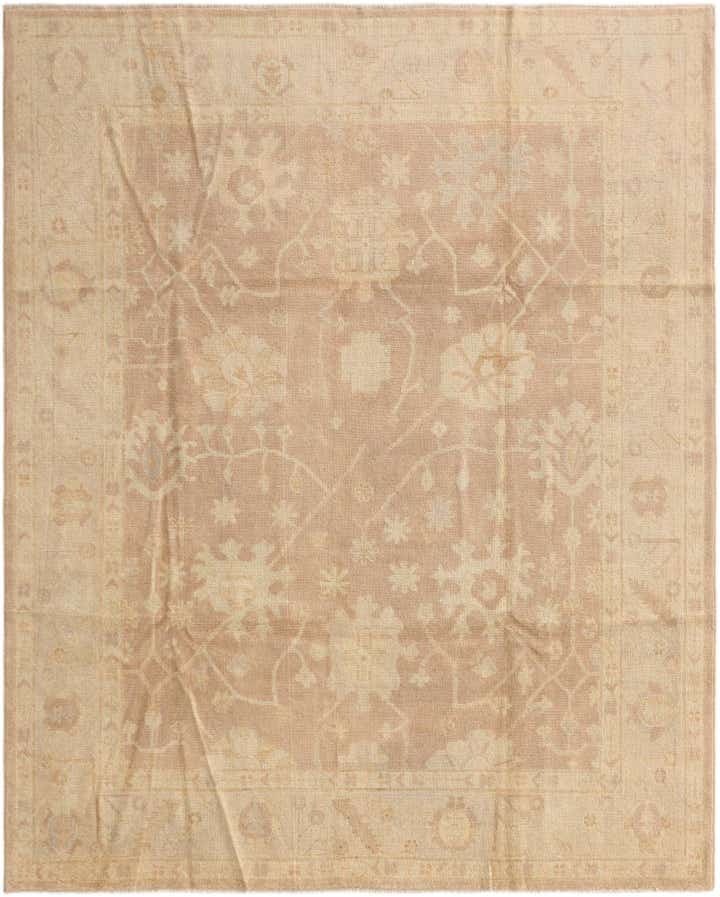 8' x 9' 10 Hand Knotted Oushak Wool Rug