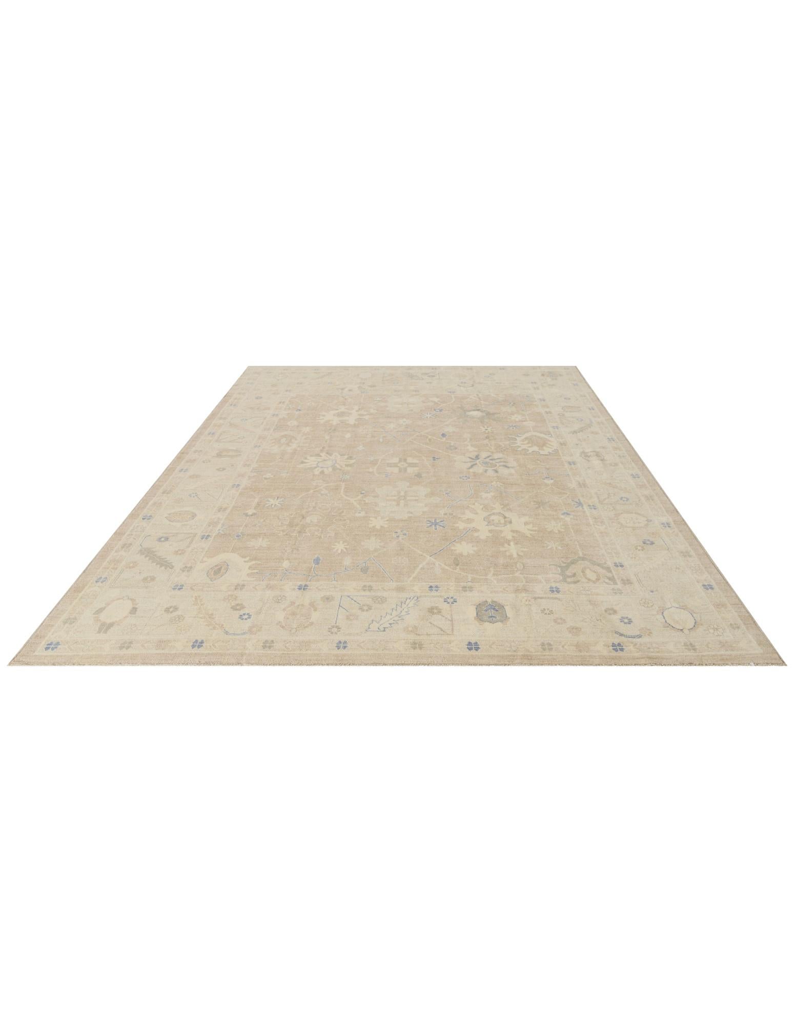 10' x 13' 7 Hand Knotted Oushak Wool Rug
