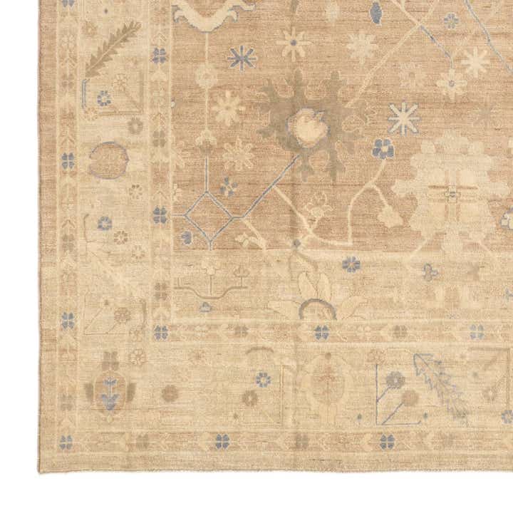 10' x 13' 7 Hand Knotted Oushak Wool Rug