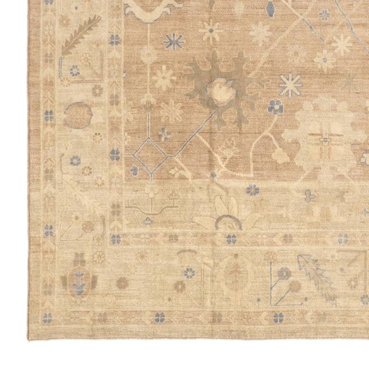 Detail image of 10' x 13' 7 Hand Knotted Oushak Wool Rug