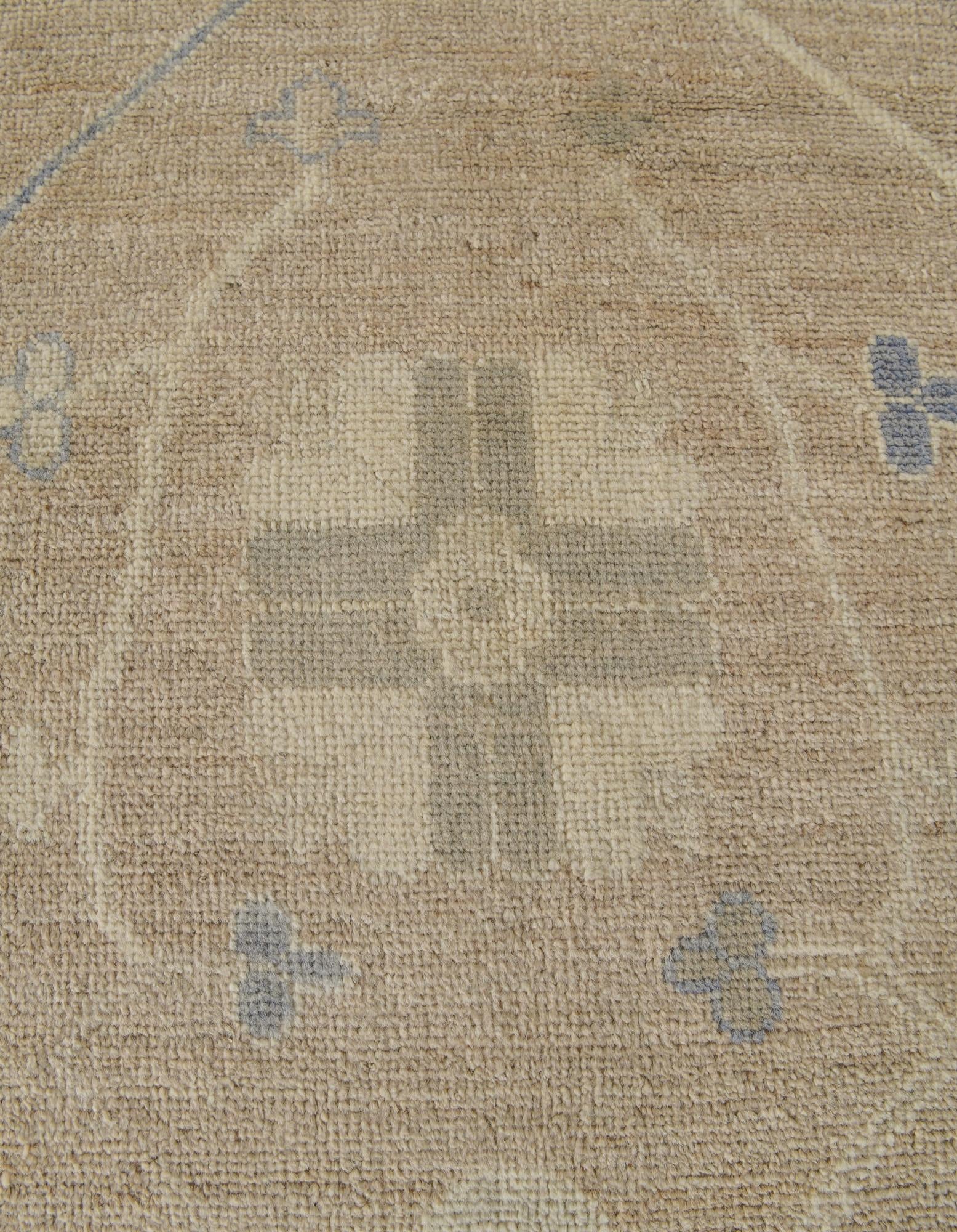 10' x 13' 7 Hand Knotted Oushak Wool Rug