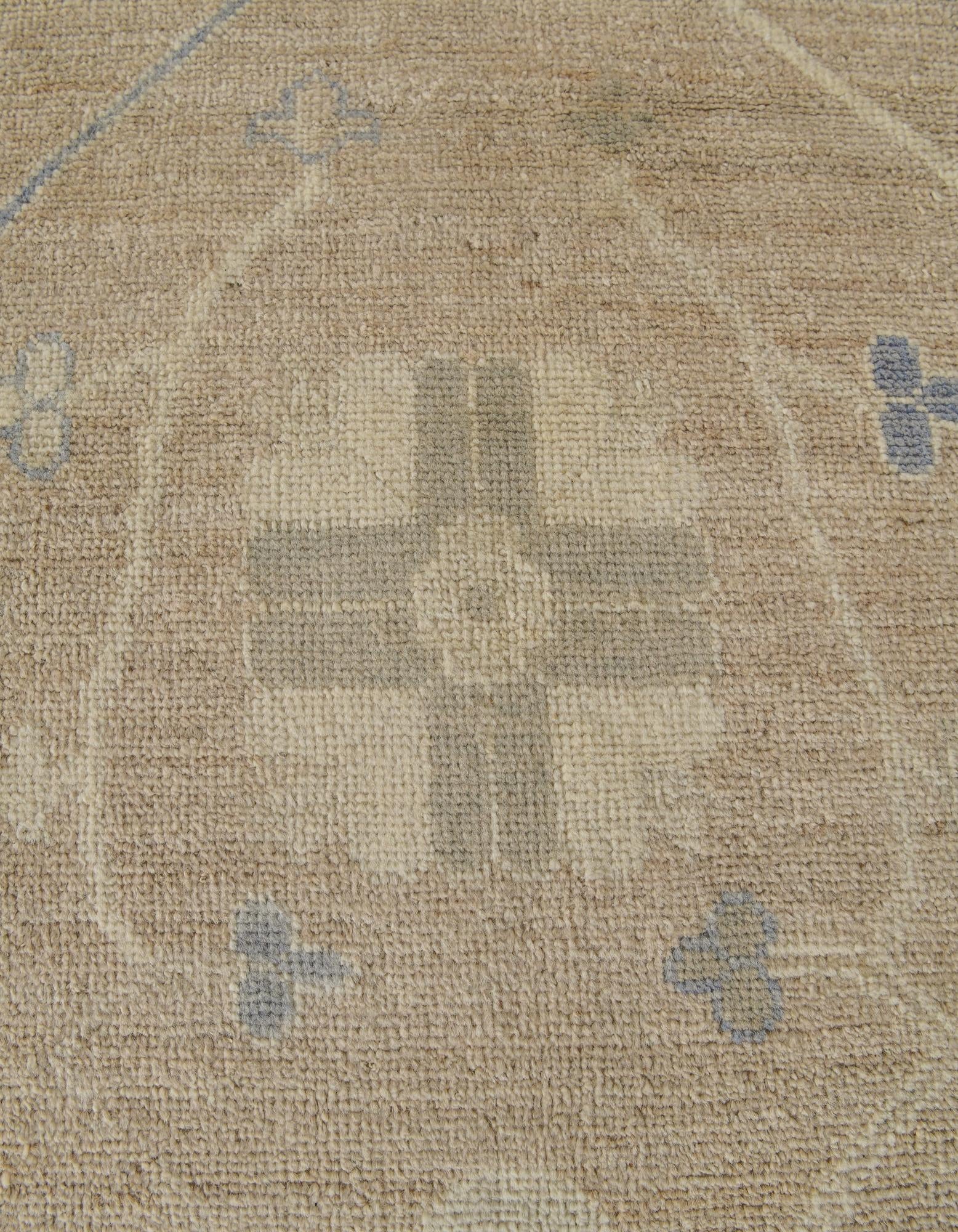 10' x 13' 7 Hand Knotted Oushak Wool Rug