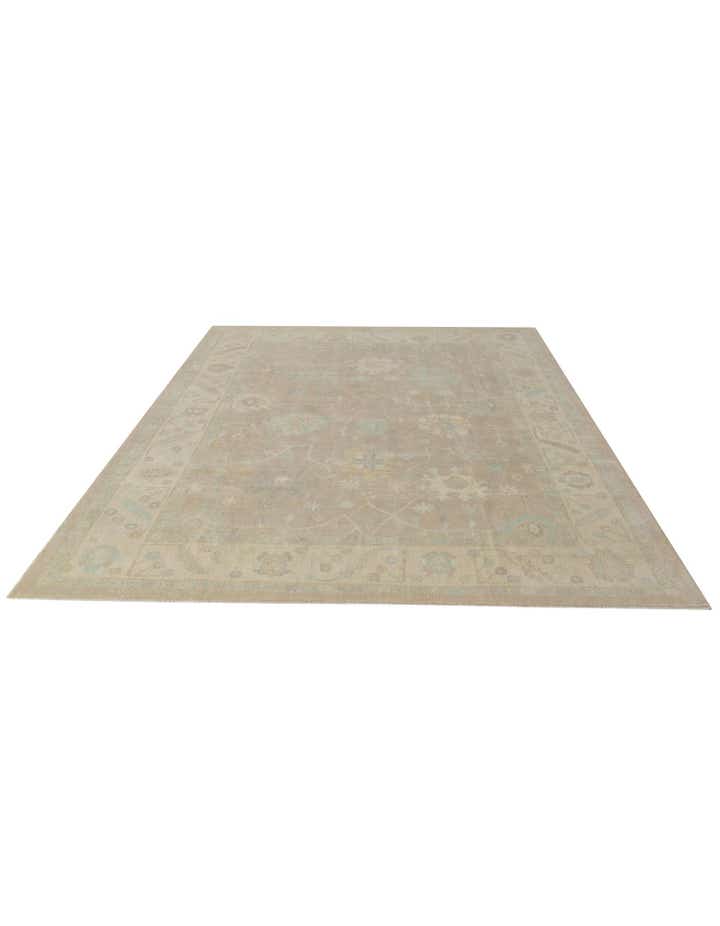 8' 8 x 12' Hand Knotted Oushak Wool Rug