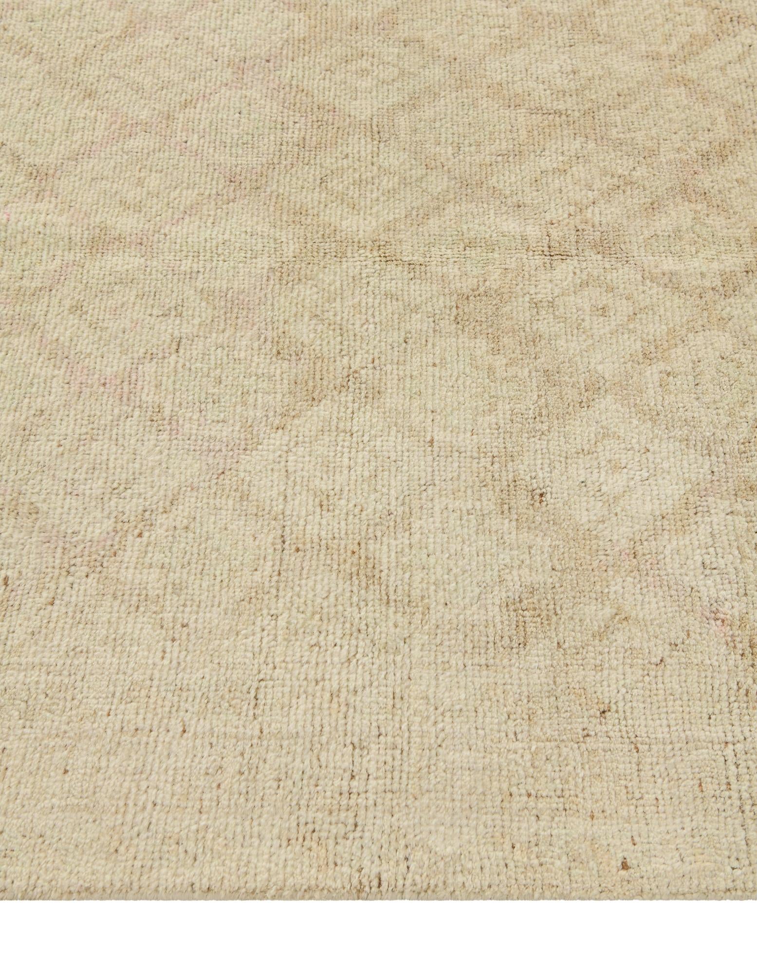 3' 11 x 5' 10 Hand Knotted Oushak Wool Rug