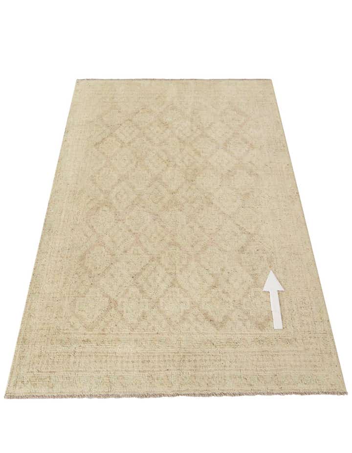 3' 11 x 5' 10 Hand Knotted Oushak Wool Rug