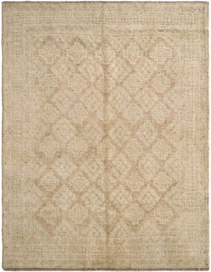 Detail image of 3' 11 x 5' 10 Hand Knotted Oushak Wool Rug