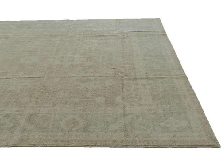 9' x 11' 8 Hand Knotted Oushak Wool Rug