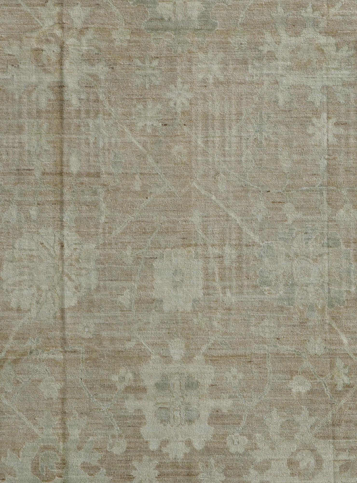 9' x 11' 8 Hand Knotted Oushak Wool Rug