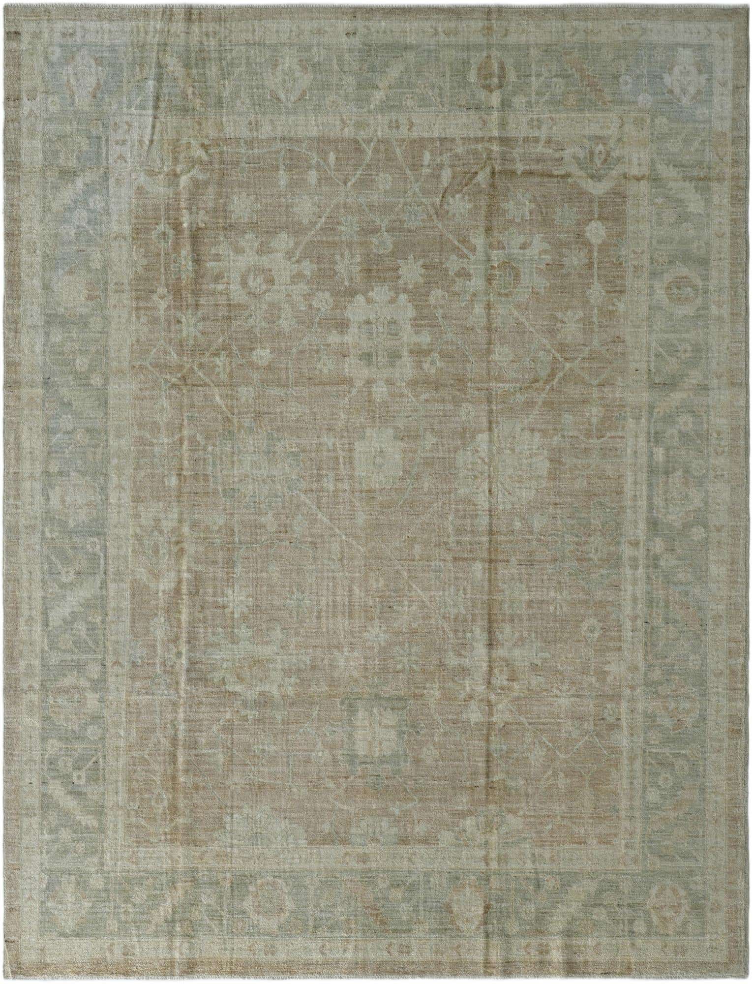 9' x 11' 8 Hand Knotted Oushak Wool Rug