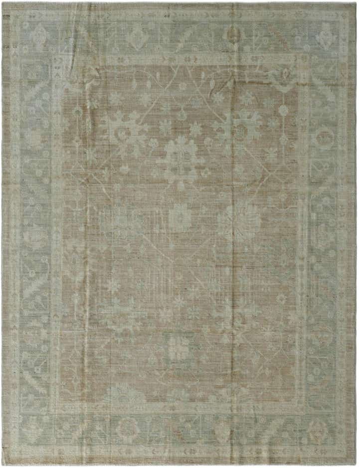 9' x 11' 8 Hand Knotted Oushak Wool Rug