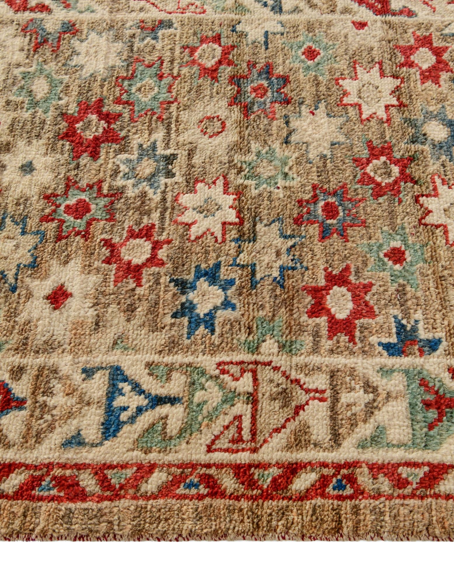 3' 4 x 5' Hand Knotted Oushak Wool Rug