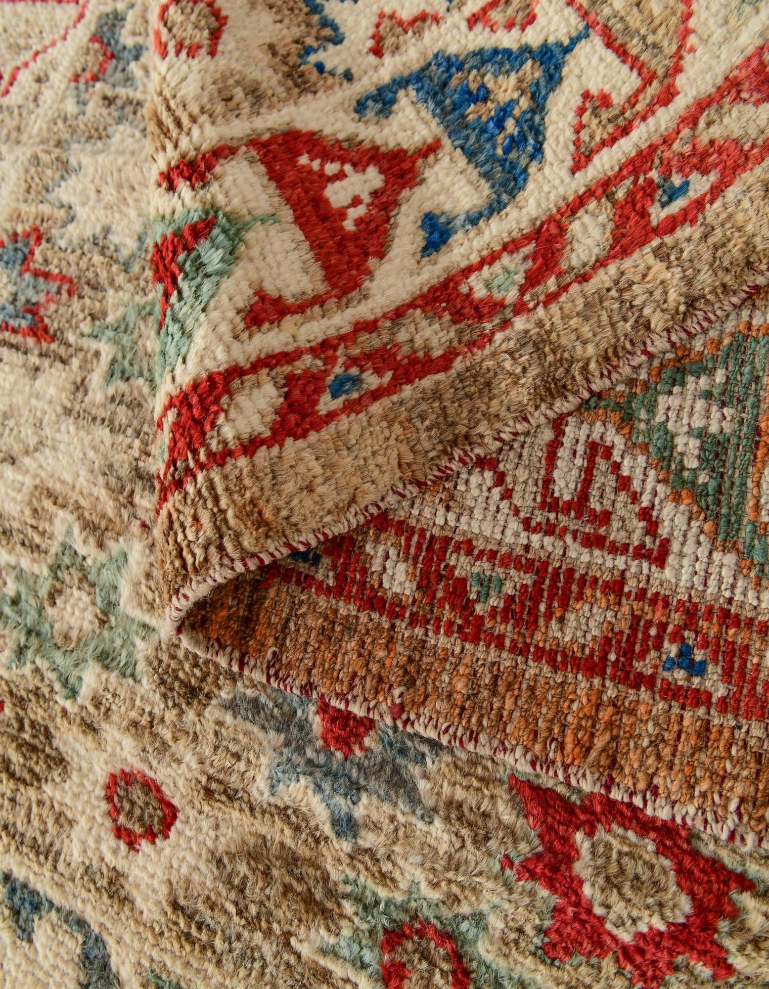 3' 4 x 5' Hand Knotted Oushak Wool Rug