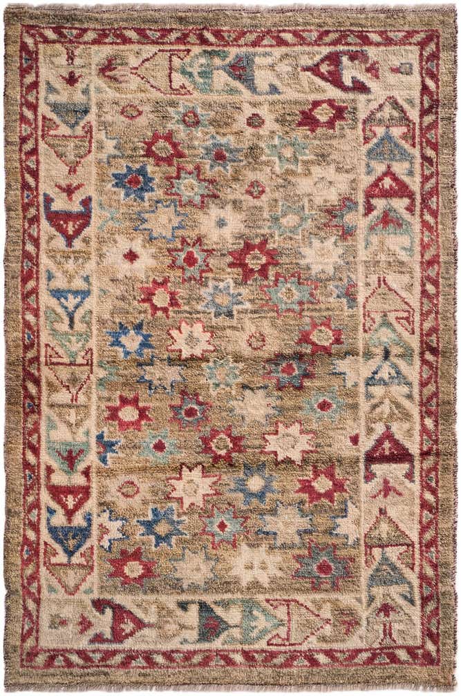 3' 4 x 5' Hand Knotted Oushak Wool Rug