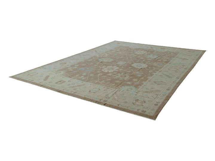 9' 11 x 13' 10 Hand Knotted Oushak Wool Rug