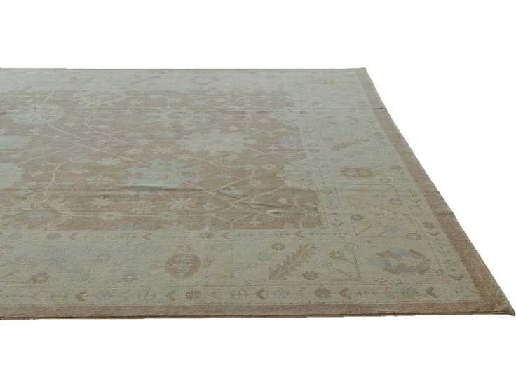 Detail image of 9' 11 x 13' 10 Hand Knotted Oushak Wool Rug