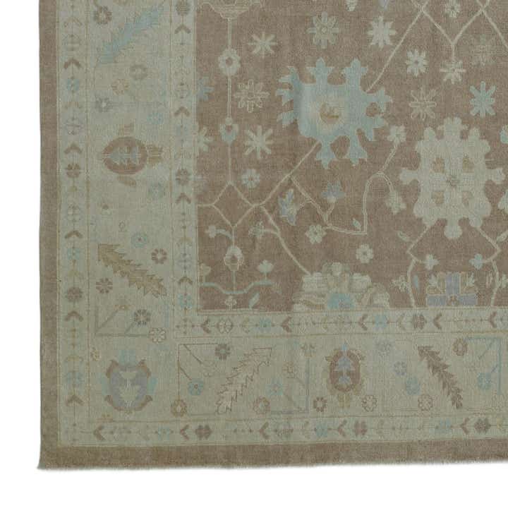 9' 11 x 13' 10 Hand Knotted Oushak Wool Rug