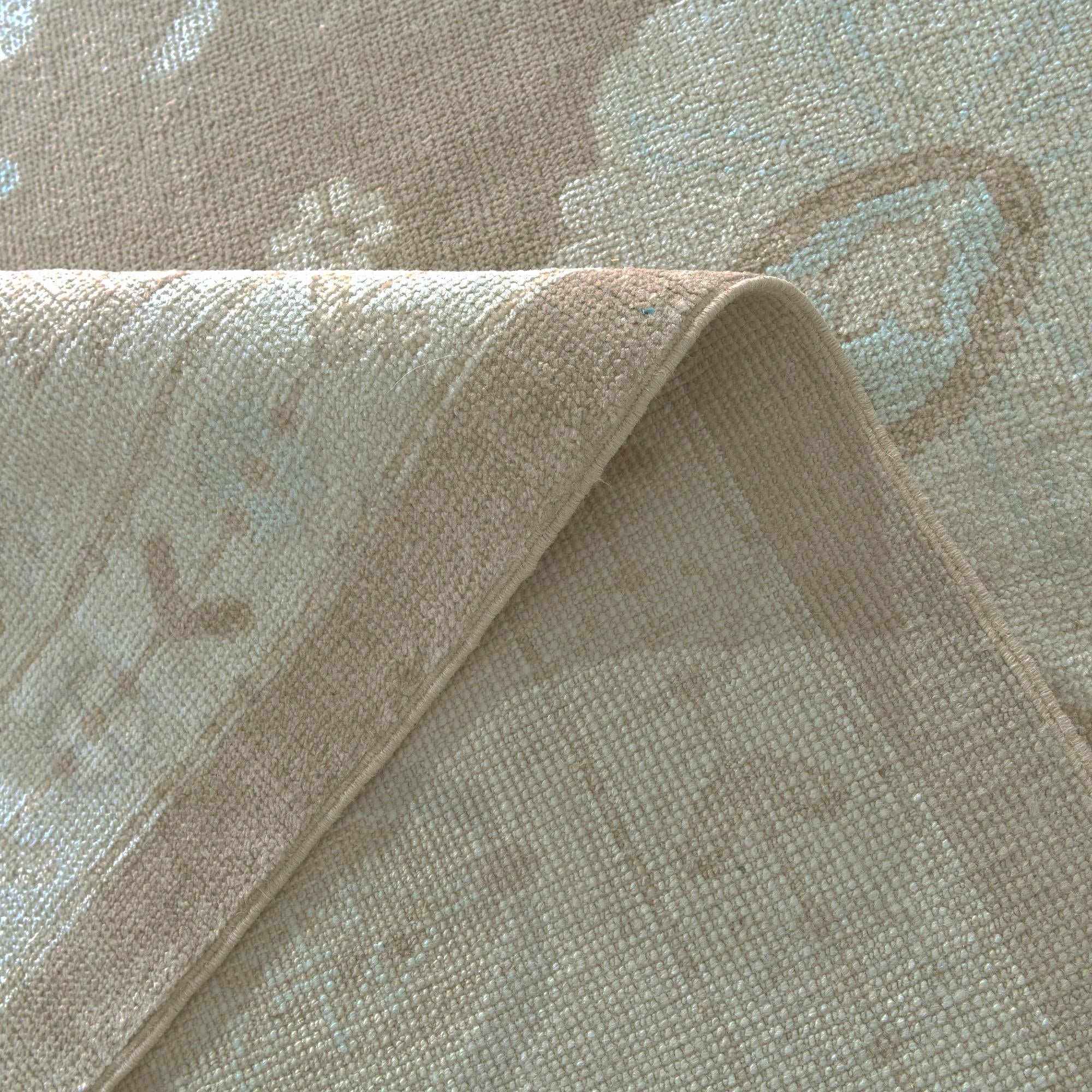 9' 11 x 13' 10 Hand Knotted Oushak Wool Rug