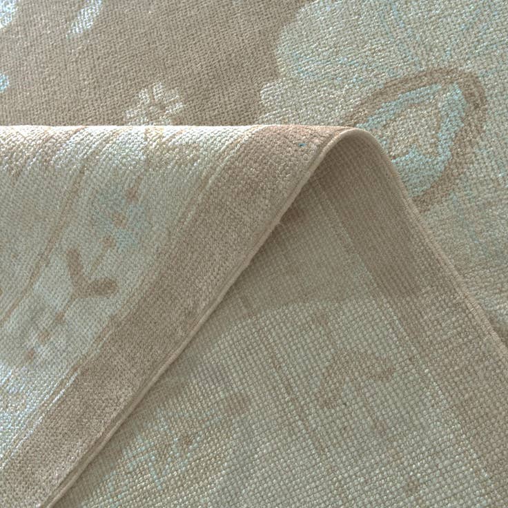 Detail image of 9' 11 x 13' 10 Hand Knotted Oushak Wool Rug