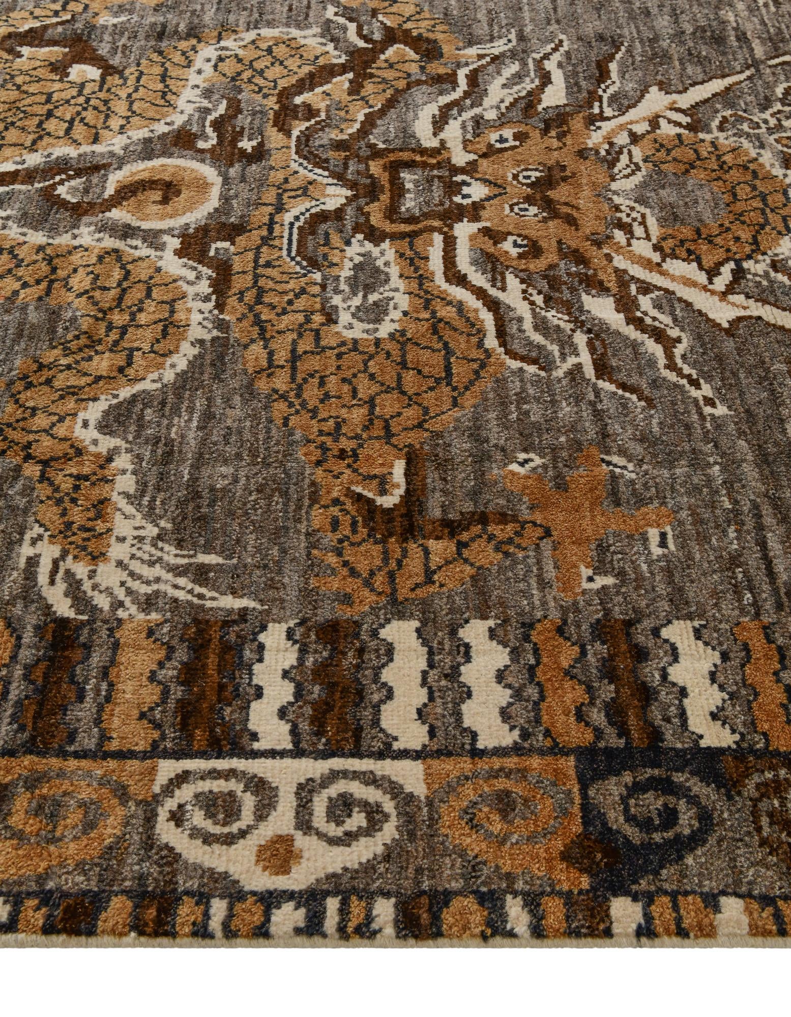 8' 7 x 10' 2 Hand Knotted Oushak Wool Rug