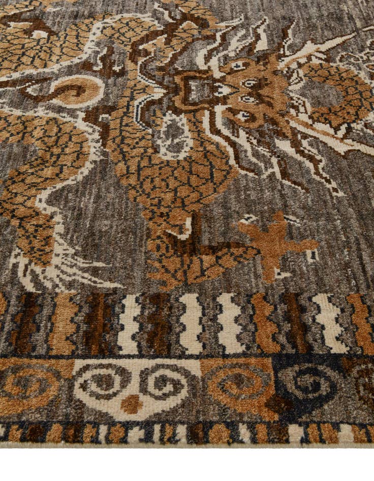 Detail image of 8' 7 x 10' 2 Hand Knotted Oushak Wool Rug