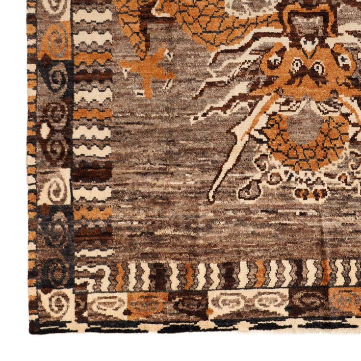 Detail image of 8' 7 x 10' 2 Hand Knotted Oushak Wool Rug