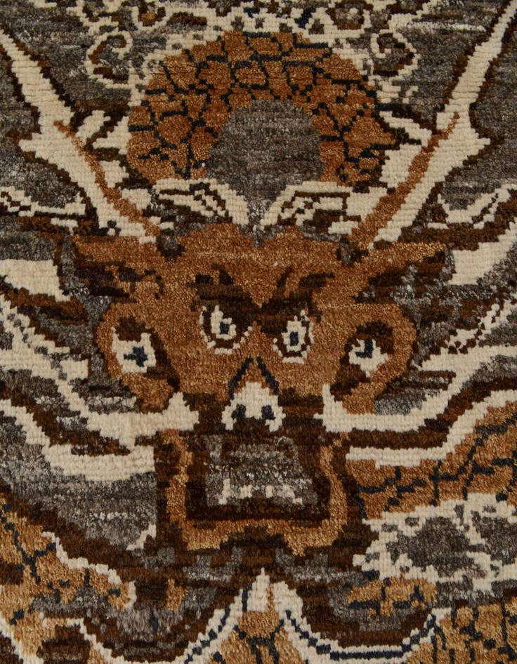 Detail image of 8' 7 x 10' 2 Hand Knotted Oushak Wool Rug