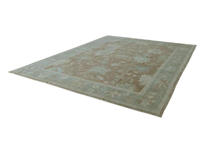 10' 2 x 13' 9 Hand Knotted Oushak Wool Rug