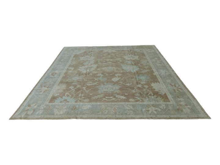 10' 2 x 13' 9 Hand Knotted Oushak Wool Rug