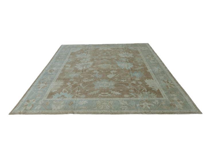 Detail image of 10' 2 x 13' 9 Hand Knotted Oushak Wool Rug