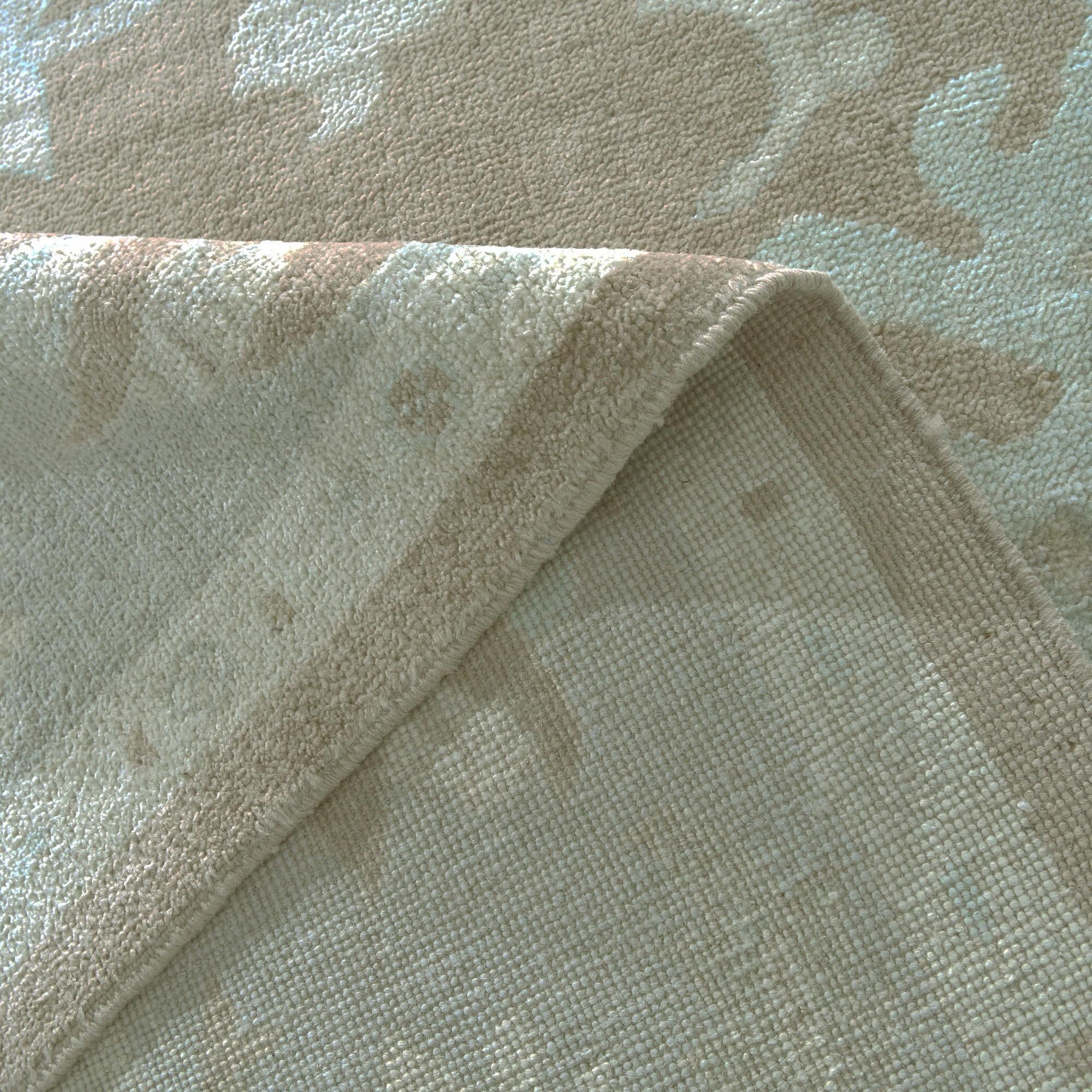 10' 2 x 13' 9 Hand Knotted Oushak Wool Rug