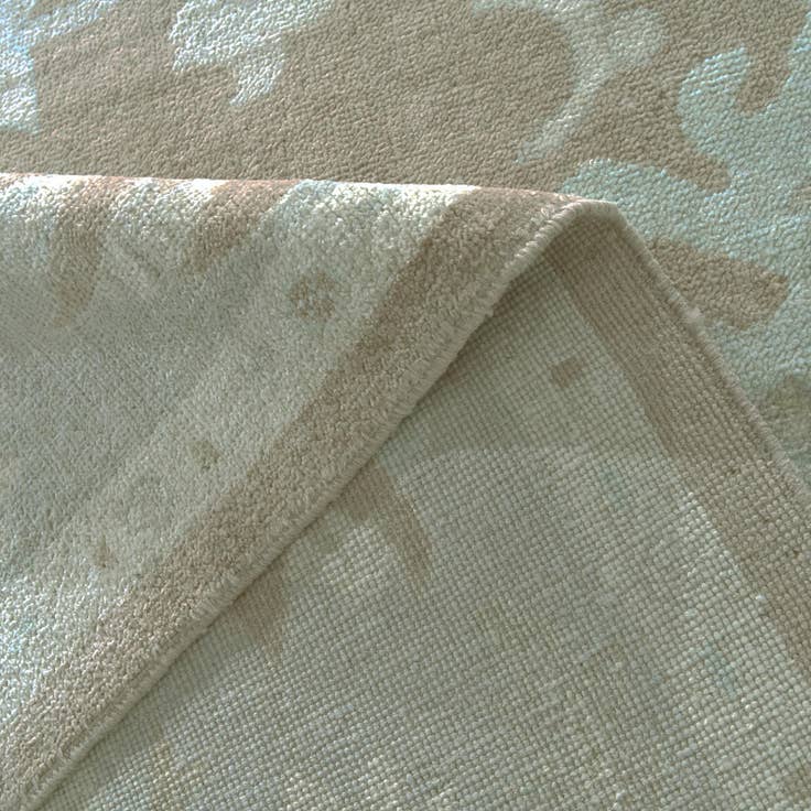 Detail image of 10' 2 x 13' 9 Hand Knotted Oushak Wool Rug