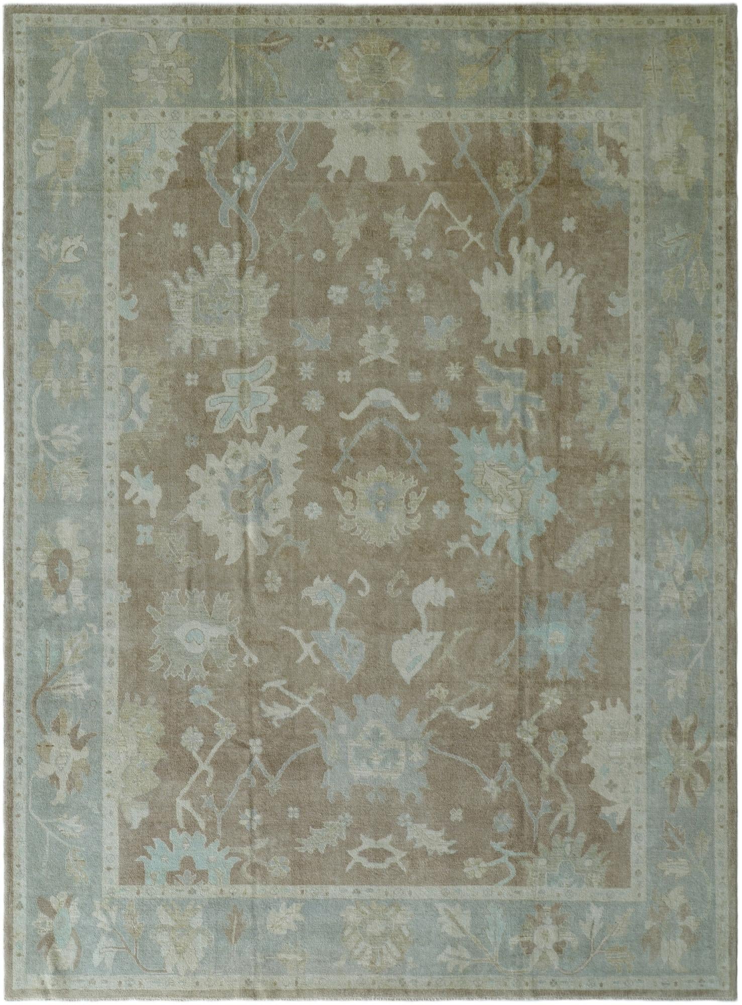 10' 2 x 13' 9 Hand Knotted Oushak Wool Rug