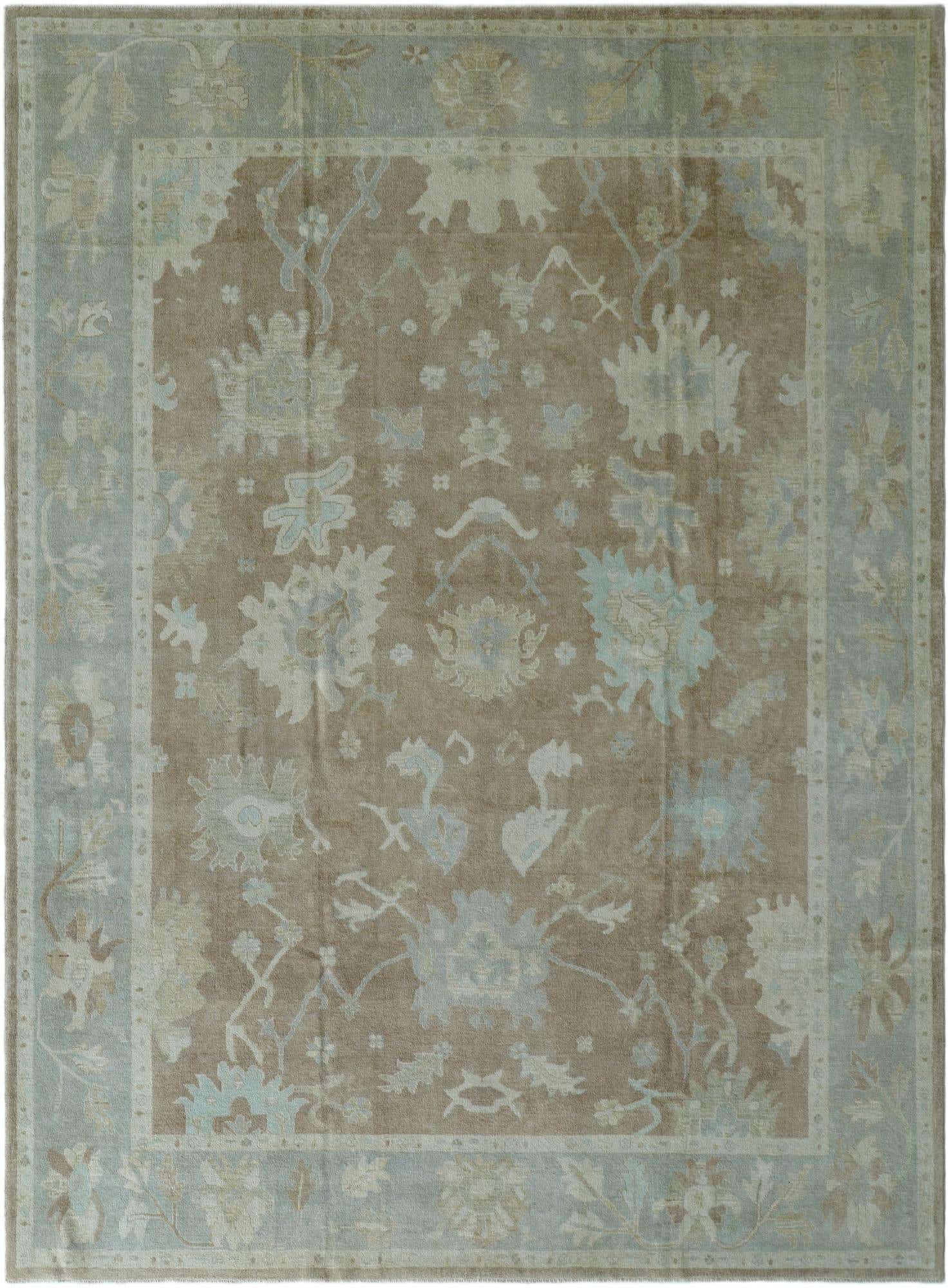 10' 2 x 13' 9 Hand Knotted Oushak Wool Rug