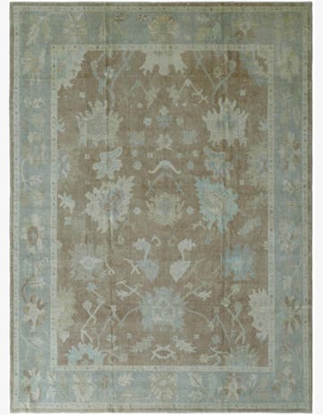 10' 2 x 13' 9 Hand Knotted Oushak Wool Rug