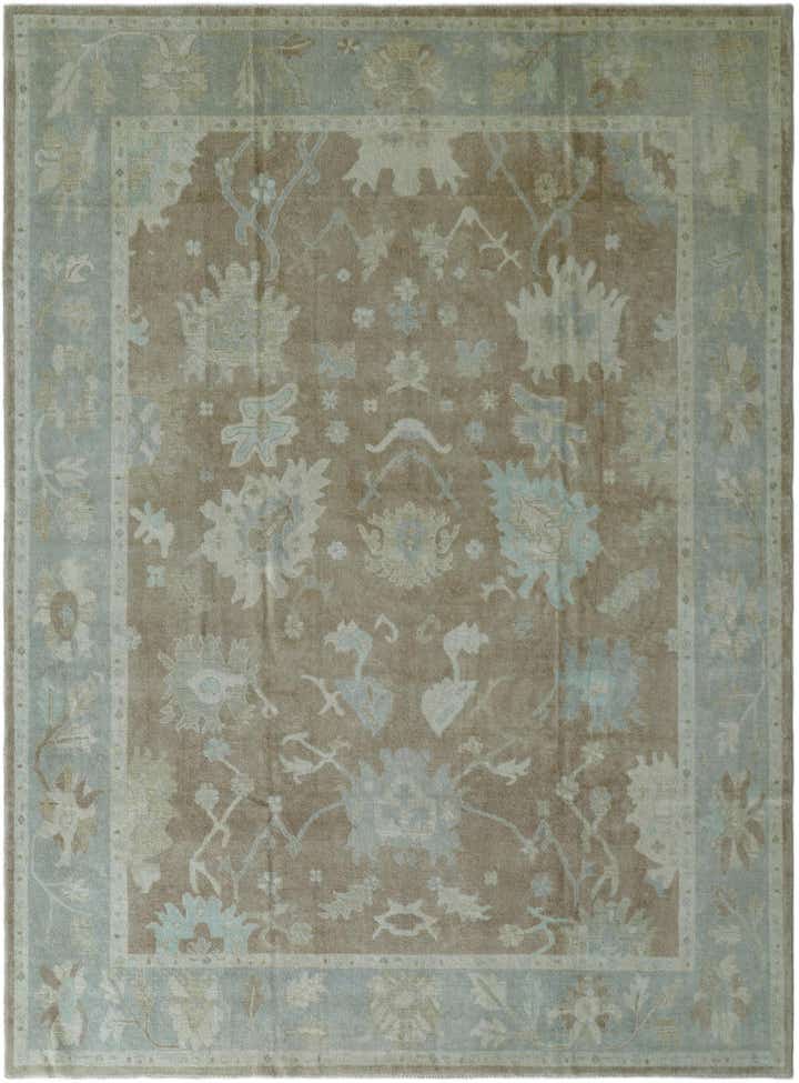 10' 2 x 13' 9 Hand Knotted Oushak Wool Rug