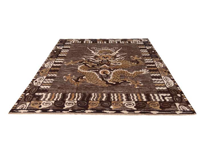 9' 3 x 12' 9 Hand Knotted Oushak Wool Rug