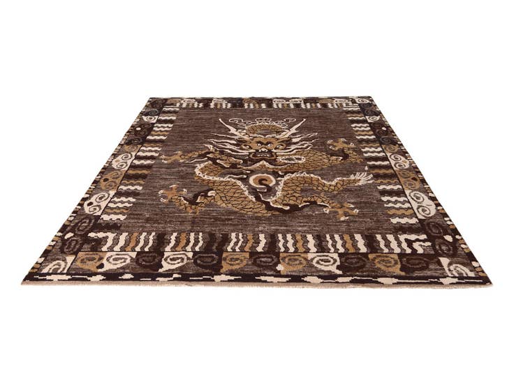 Detail image of 9' 3 x 12' 9 Hand Knotted Oushak Wool Rug