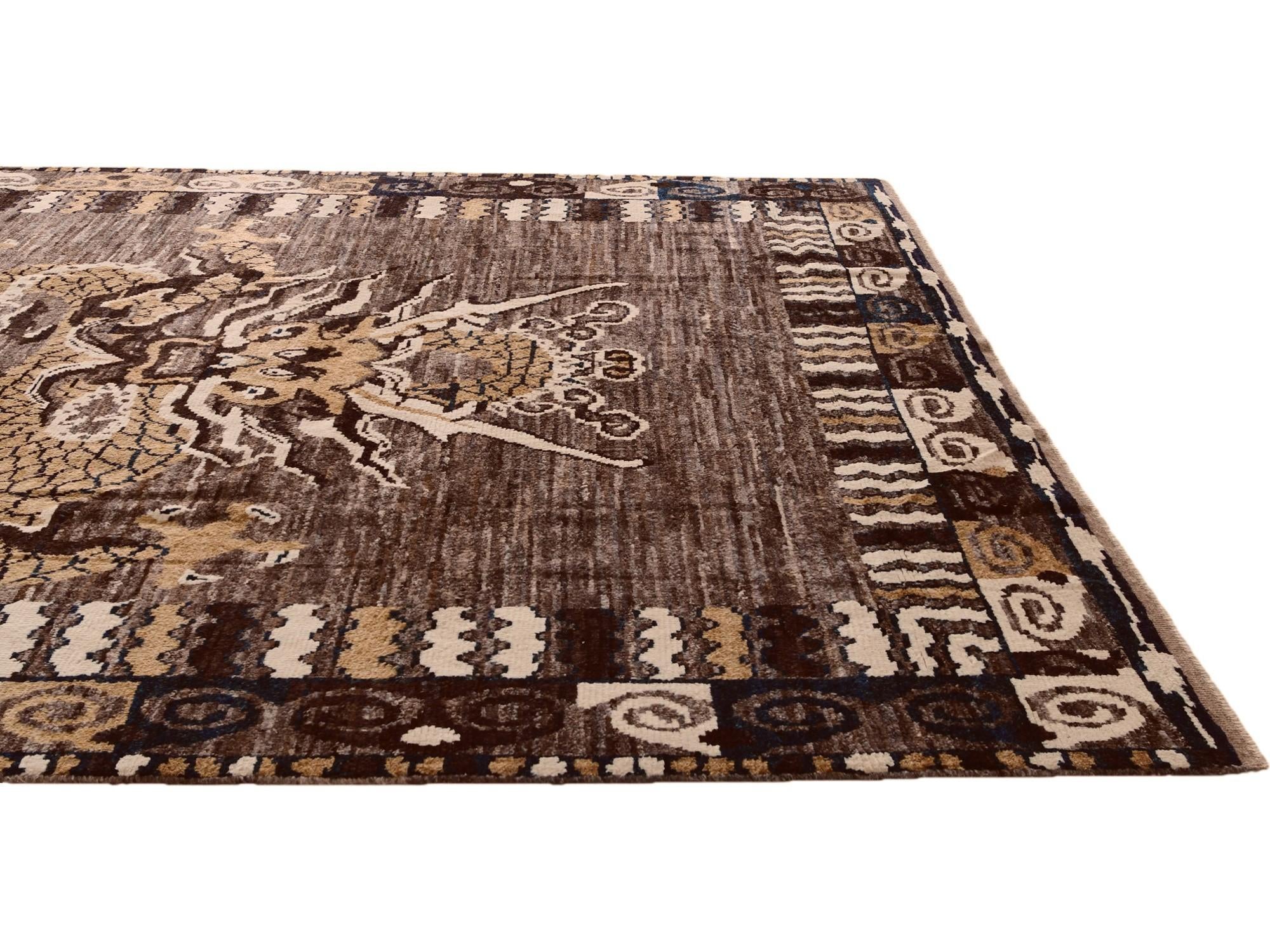 9' 3 x 12' 9 Hand Knotted Oushak Wool Rug
