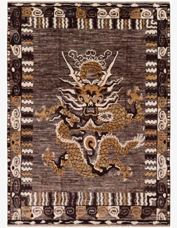 9' 3 x 12' 9 Hand Knotted Oushak Wool Rug