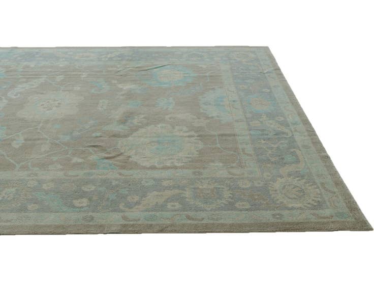 Detail image of 9' 4 x 11' 10 Hand Knotted Oushak Wool Rug