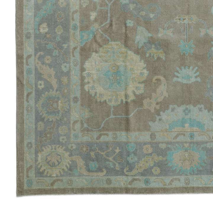 9' 4 x 11' 10 Hand Knotted Oushak Wool Rug