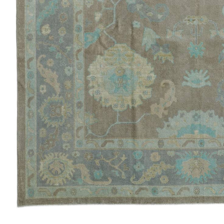 Detail image of 9' 4 x 11' 10 Hand Knotted Oushak Wool Rug