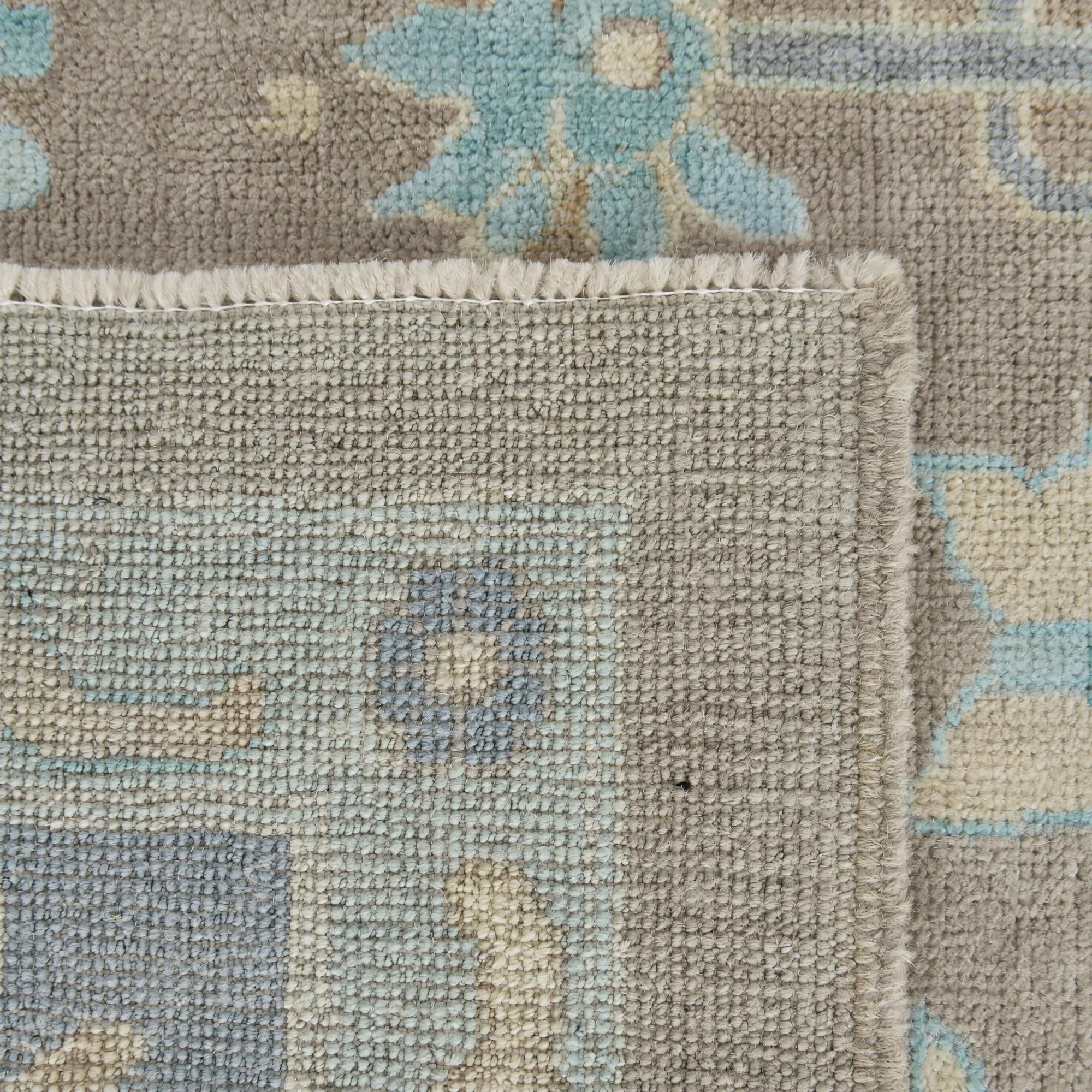 9' 4 x 11' 10 Hand Knotted Oushak Wool Rug